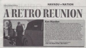 Lake Havasu Vintage Rally newspaper article