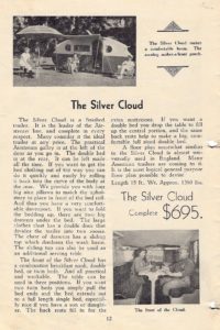 1936 Airstream Silver Cloud Brochure Pic